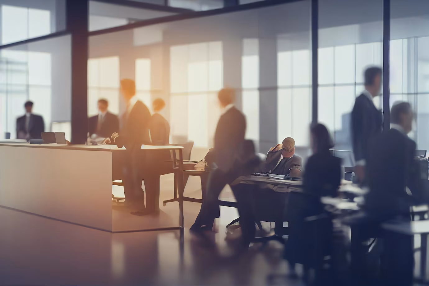 blurred-soft-people-meeting-table-business-people-talking-modern-office-generative-ai_1258-150801